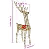 vidaXL 3D Reindeer with 140 LEDs Warm white 68 x 26 x 126 cm Rattan