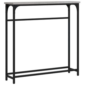 vidaXL Console Table | Grey sonoma | Engineered wood | Narrow | Adjustable Feet