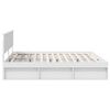 vidaXL Bed Frame with Headboard White 200 x 200 cm Solid Pine Wood