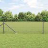 vidaXL Fence Post Grey 100 x 0.6 m (12 x 12 mm mesh) Steel and PVC