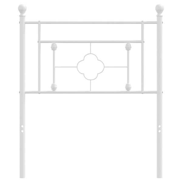 vidaXL Metal Replace Headboard White 75 cm