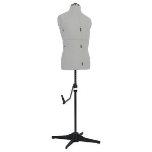 vidaXL Dress Form | Grey and Black | Polyester, ABS | 37-45 | Height-Adjustable