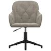 vidaXL Office Chair Light Grey 56 x 61.5 x 72 cm Velvet