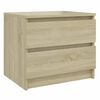 vidaXL Bed Cabinet Sonoma Oak 50x39x43,5 cm Engineered Wood
