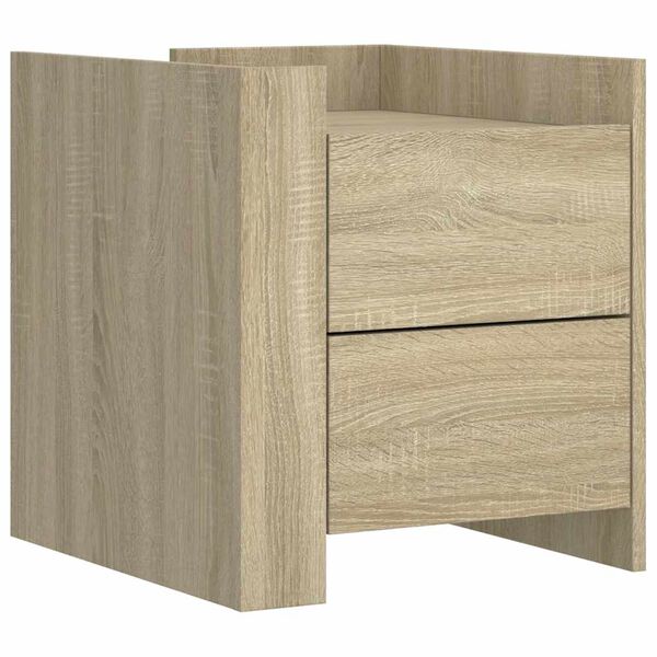 vidaXL Bedside Cabinet Sonoma Oak 45x50x50 cm Engineered Wood