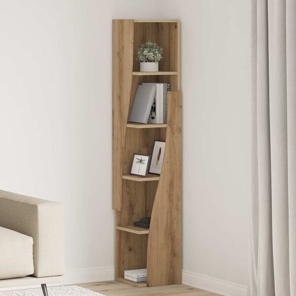vidaXL Corner Cabinet Artisan Oak 27.5x27x140cm Engineered Wood