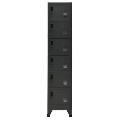 vidaXL Locker Cabinet Anthracite 38x40x180 cm Steel