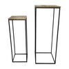 HSM Collection 2 Piece Plant Stand Set 40x40x110 cm