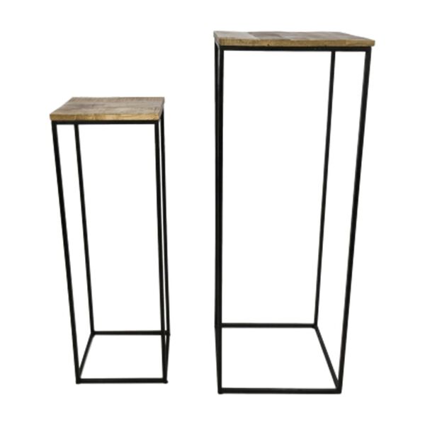 HSM Collection 2 Piece Plant Stand Set 40x40x110 cm