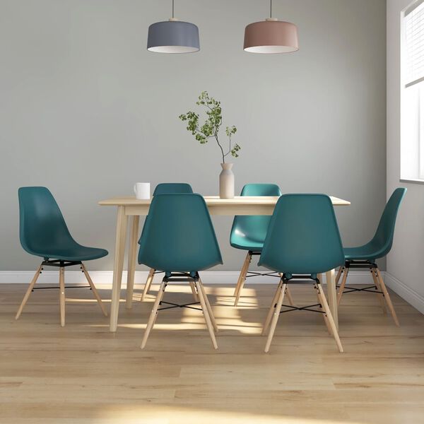 vidaXL Dining Chairs 6 pcs Turquoise PP