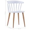 vidaXL Dining Chairs 2 pcs White Plastic