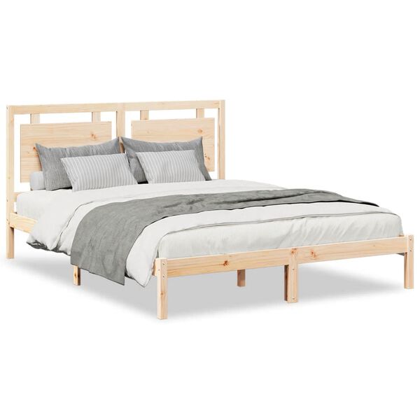 vidaXL Extra Long Bed Frame without Mattress 160x220 cm Solid Wood