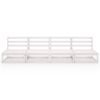 vidaXL Garden 4-Seater Sofa White Solid Pinewood