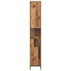 vidaXL Bathroom Cabinet with Drawer Old Wood 31.5 x 33 x 190 cm