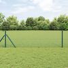 vidaXL Fence Post Green 50 x 0.6 m (16 x 16 mm mesh) Steel and PVC