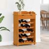 vidaXL Wine Rack Brown 58 x 28 x 90 cm Solid Pine Wood