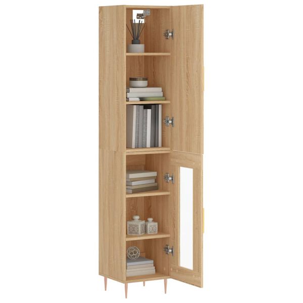 vidaXL Highboard Sonoma Oak 34.5x34x180 cm Engineered Wood
