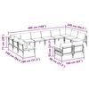 vidaXL Garden Sofa Set with Cushion 12 pcs Black Steel