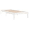 vidaXL Bed Frame without Mattress White Solid Wood 100x200 cm