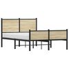 vidaXL Metal Bed Frame without Mattress Sonoma Oak 120x200 cm