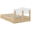 vidaXL Storage Bed with Drawer Sonoma Oak 135 x 190 cm Engineered Wood
