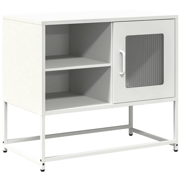vidaXL TV Cabinet White 68x39x60.5 cm Steel