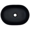 vidaXL Countertop Basin Black and Grey Oval 47x33x13 cm Ceramic