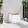 vidaXL Garden Bench White 40 x 40 x 43 cm Steel