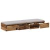 vidaXL Bed Drawers Old Wood 120 x 36.5 x 16.5 cm Engineered Wood