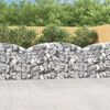 vidaXL Arched Gabion Basket 200x30x100/120 cm Galvanised Iron