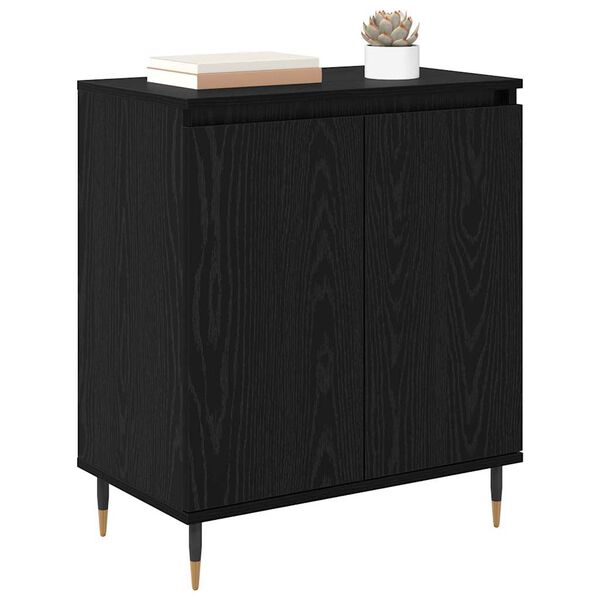 vidaXL Sideboard Black Oak 60 x 35 x 70 cm Engineered Wood