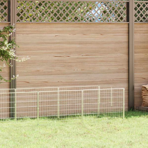vidaXL Dog Kennel Silver 9 m&sup2; Steel