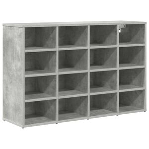 vidaXL Shoe Cabinet 103 x 30 x 67 cm Engineered Wood Concrete grey