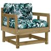 vidaXL Garden Chairs with Cushions 2 pcs Impregnated Wood Pine