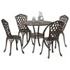vidaXL Garden Dining Set 5 pcs Bronze Aluminium
