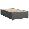vidaXL Box Spring Bed with Mattress Dark Grey 120x200 cm Fabric