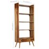 vidaXL Bookshelf Solid Acacia Wood 75x30x170 cm
