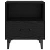 vidaXL Bedside Cabinet Black oak 40 x 35 x 47.5 cm Engineered wood