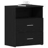 vidaXL Nightstand with Drawer Black Oak 50 x 32 x 60cm Engineered Wood