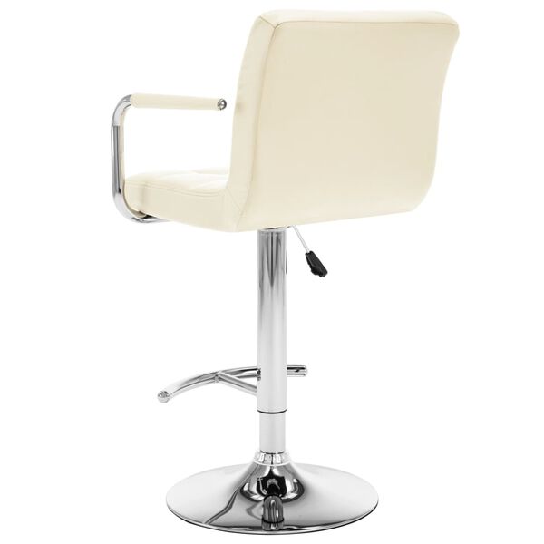 vidaXL Bar Stools 2 pcs Cream Faux Leather