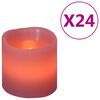 vidaXL Led Candle | Set of 24 | Pink | Wax | 5 cm high, 5 cm wide | Portable