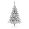 vidaXL Artificial Pre-lit Christmas Tree Silver 150 cm PET