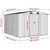 vidaXL Garden Shed 257x298x178 cm Metal Anthracite
