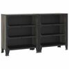 vidaXL Storage Cabinets 2 pcs Grey 72x36x82 cm Metal and MDF