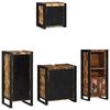 vidaXL Bathroom Furniture Set with Shelf 4 pcs Brown Solid Mango Wood