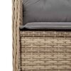 vidaXL Garden Bench with Cushion Beige Poly rattan
