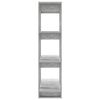 vidaXL Book Cabinet/Room Divider Concrete Grey 80x30x123.5 cm