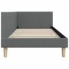 vidaXL Corner Bed Frame with Headboard Dark Grey 80 cm x 200 cm Velvet