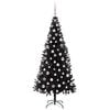 vidaXL Christmas Tree with 300 LEDs with Stand Black 210 cm PVC