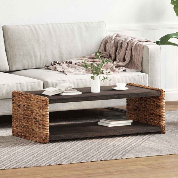 vidaXL Side Table Natural 110 x 54.5 x 35 cm Solid Mahogany Wood